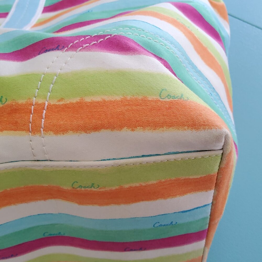 Coach Extra Large Watercolor Beach Tote + Hangtag - Picture 14 of 16